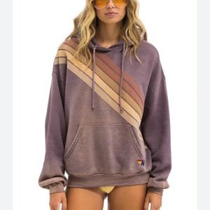 Cross Stripe Pullover Faded Mocha